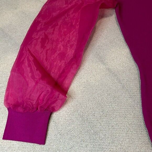 House of Harlow Pink Dress Size Small NWT Sheer Long Sleeve Cocktail Party - Picture 5 of 10